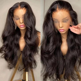 Front Lace Long Fiber Wig Light Gold Big Wave